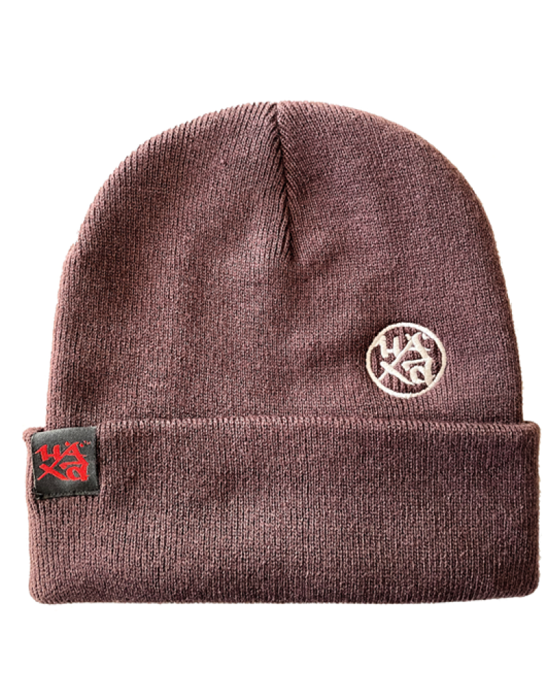 Beanie Logo Maroon Grey